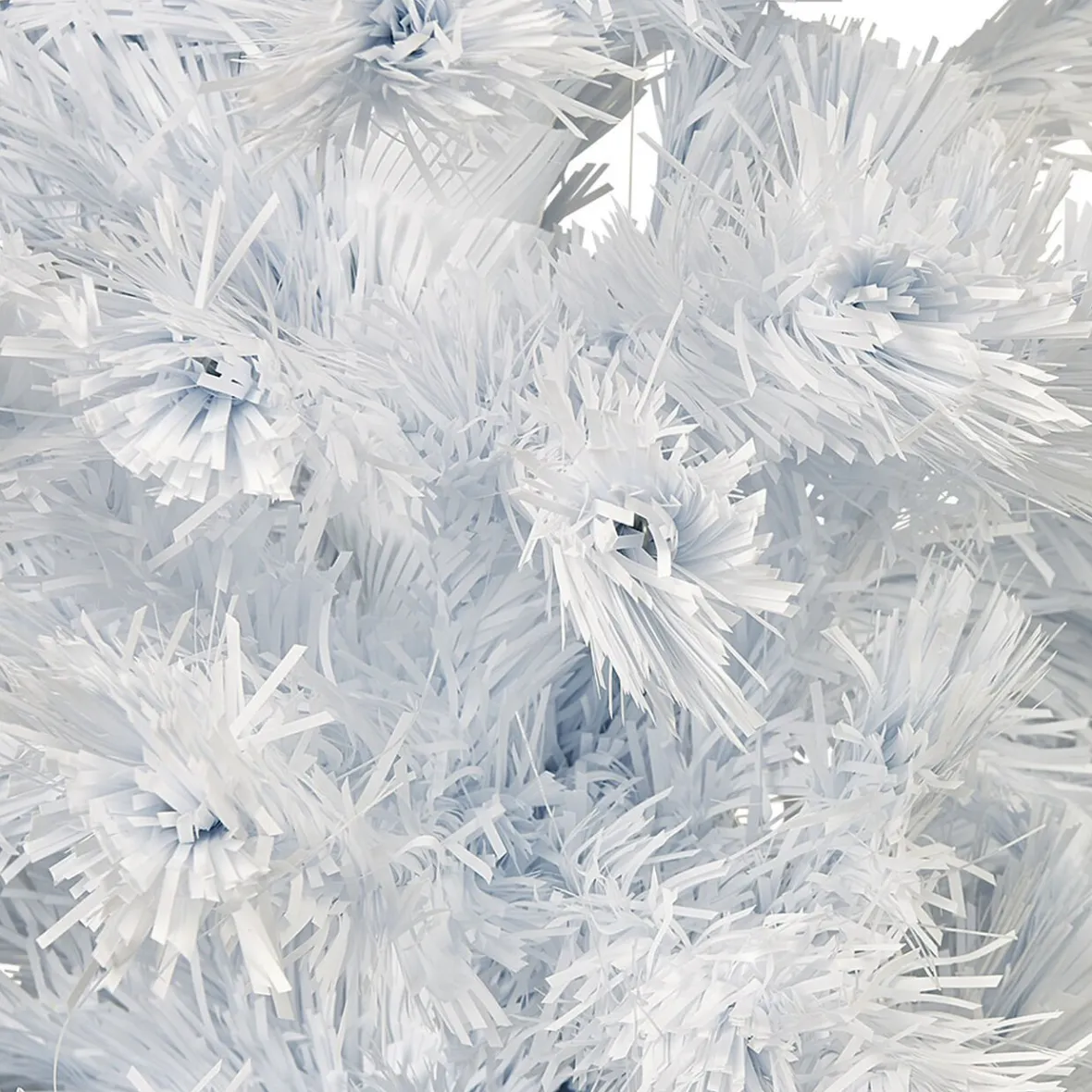 Sapin Noël Blanc en fibre optique 24 Led Multicolore H150 cm-Gifi