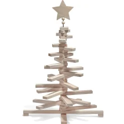 Sapin Noël bois amovible H. 71 cm-Gifi