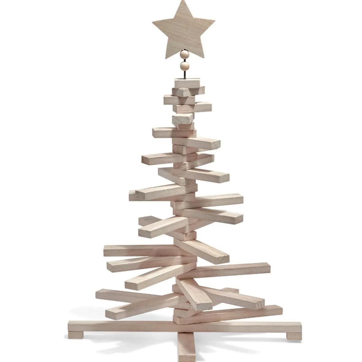 Sapin Noël bois amovible H. 71 cm-Gifi