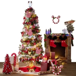 Sapin pop-up Disney Mickey rouge H60cm-Gifi Online