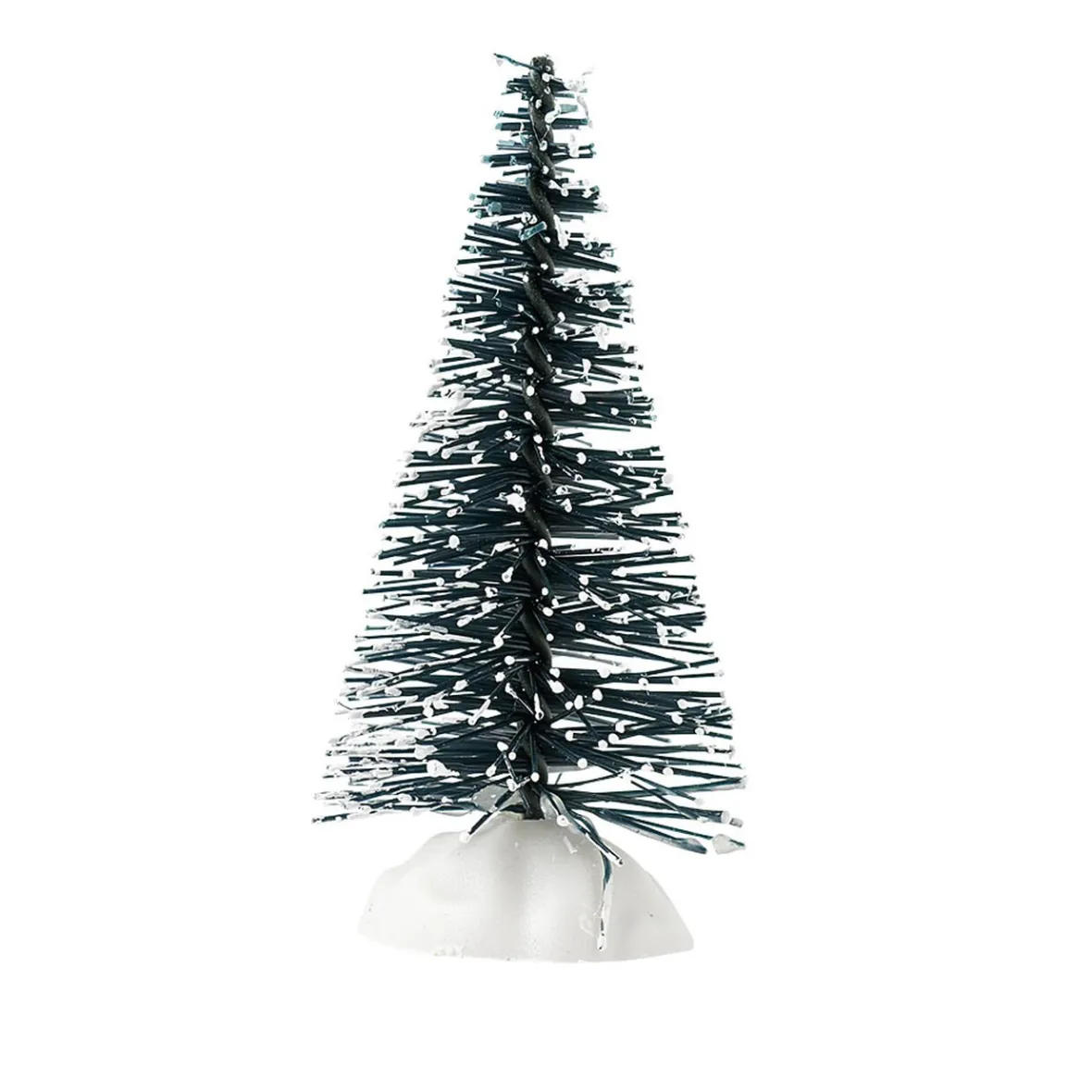 Sapin vert accessoires village de Noël x5-Gifi New