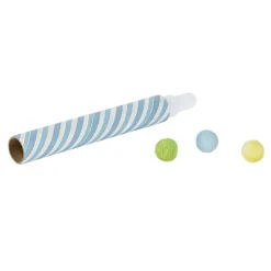 Sarbacane rayée bleu et blanc x 4 et ses 60 boules-Gifi