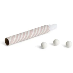 Sarbacane rayée rose et blanche x 4 et ses 60 boules blanches-Gifi Online