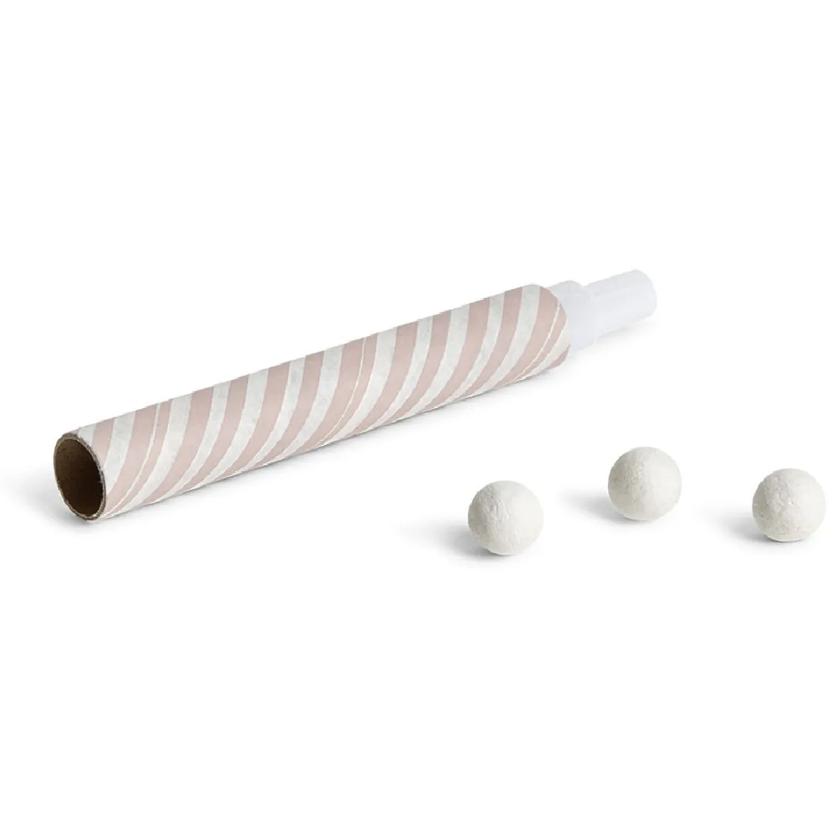 Sarbacane rayée rose et blanche x 4 et ses 60 boules blanches-Gifi Online