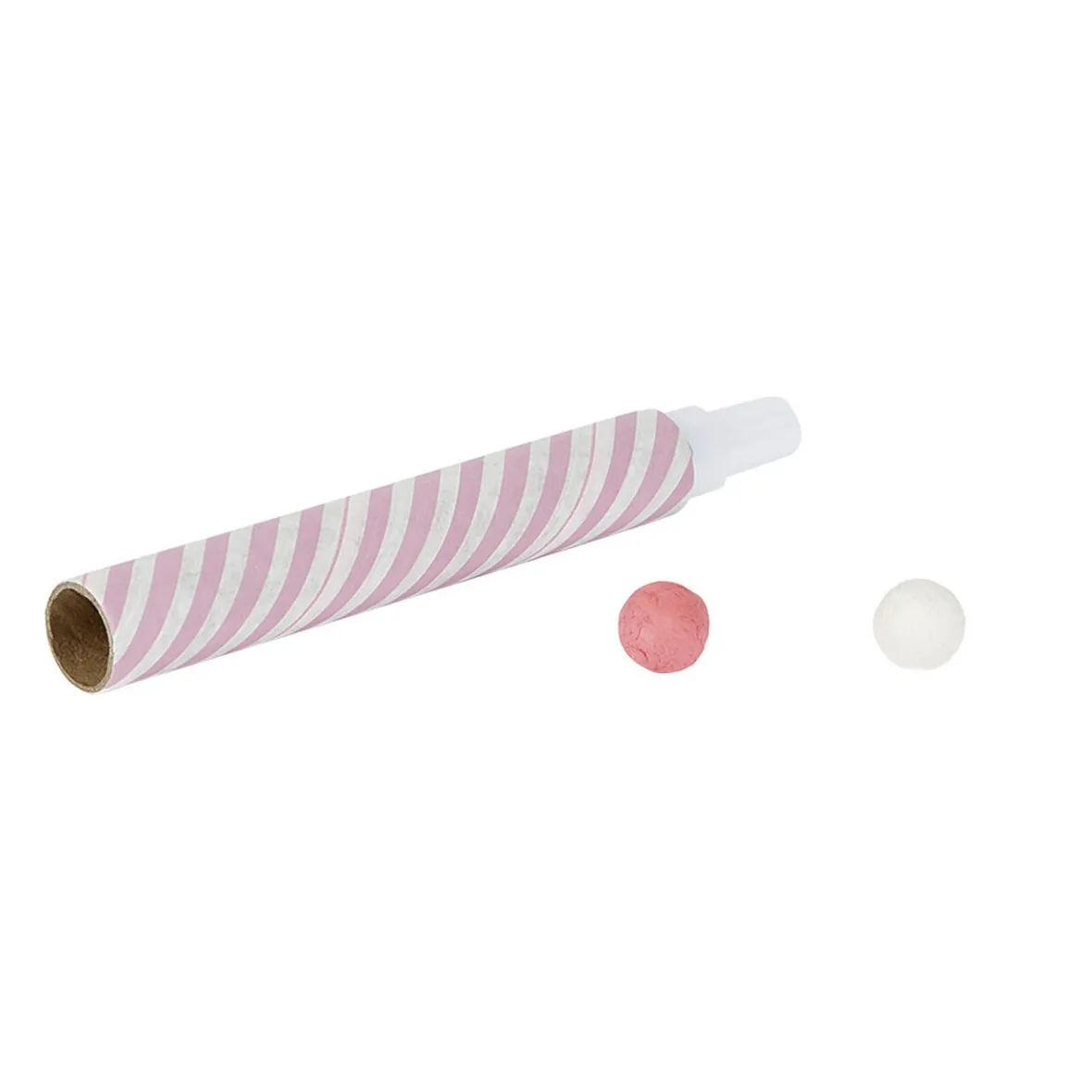 Sarbacane rayée rose et blanche x 4 et ses 60 boules assorties-Gifi