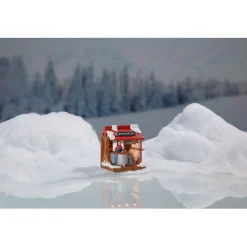 Scène de Noël lumineuse 3 LED stand marrons grillés-Gifi