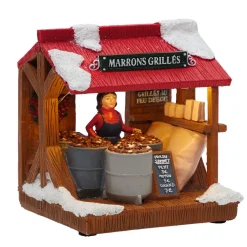 Scène de Noël lumineuse 3 LED stand marrons grillés-Gifi