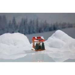 Scène de Noël lumineuse 3 LED stand de sapin-Gifi