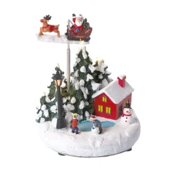 Scène village animé de Noël lumneux 4 LED-Gifi Clearance