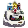 Scène village de Noël lumineuse avec train animé-Gifi Discount