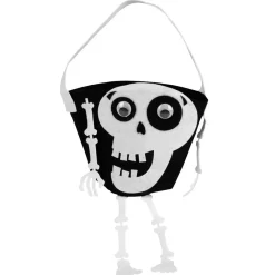 Seau à bonbons en feutrine Halloween orange noir violet ou vert-Gifi Clearance