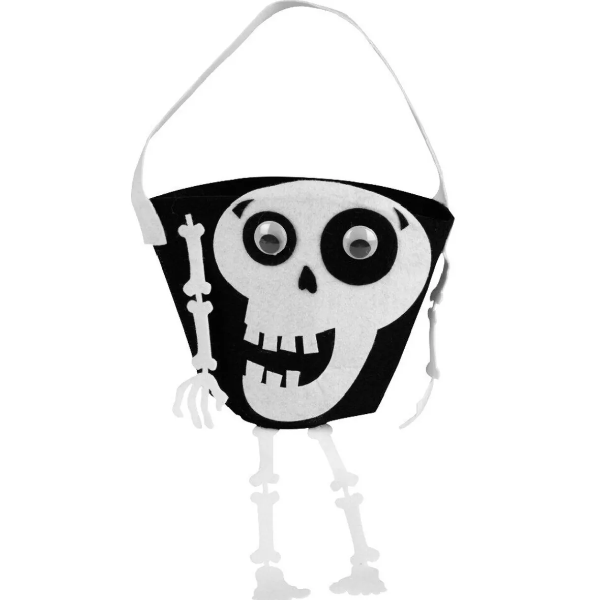 Seau à bonbons en feutrine Halloween orange noir violet ou vert-Gifi Clearance