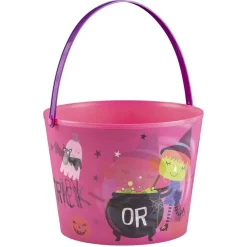 Seau à bonbons Halloween avec effet d'optique rose-Gifi Sale