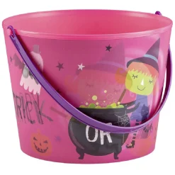 Seau à bonbons Halloween avec effet d'optique rose-Gifi Sale