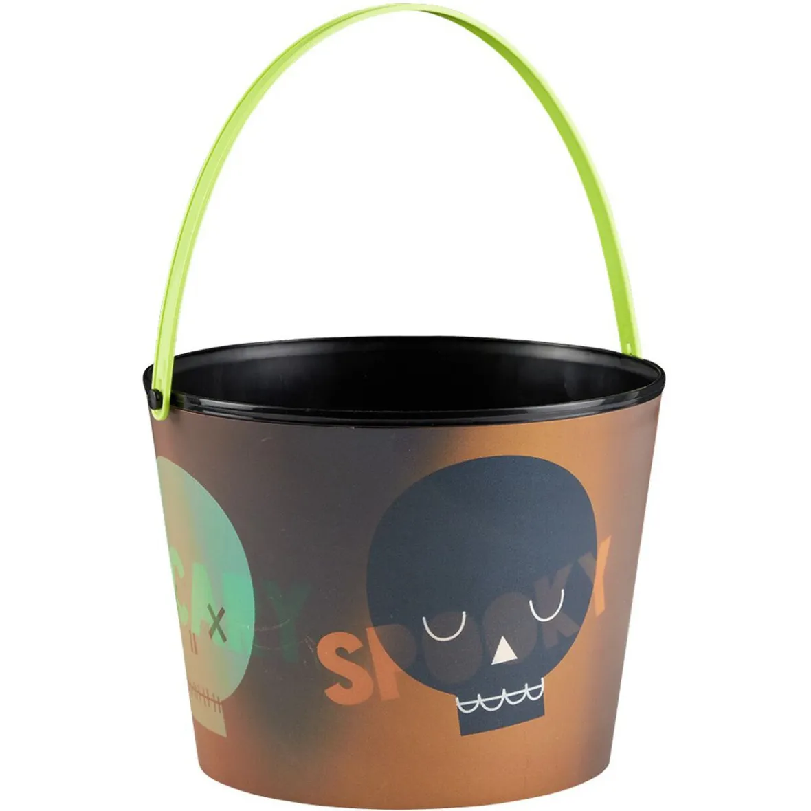 Seau à bonbons Halloween avec effet d'optique multicolore-Gifi Discount