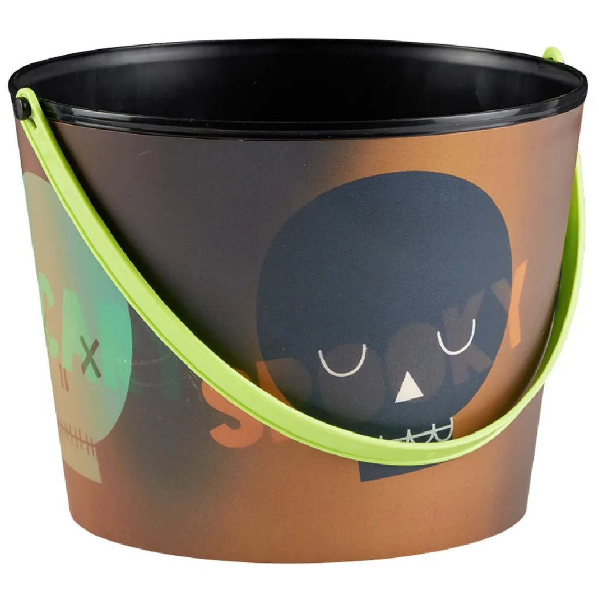 Seau à bonbons Halloween avec effet d'optique multicolore-Gifi Discount