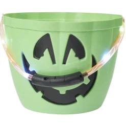 Seau à bonbons Halloween avec anse lumineuse à LED-Gifi Best