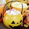 Seau à bonbons Halloween citrouille orange et noir-Gifi New