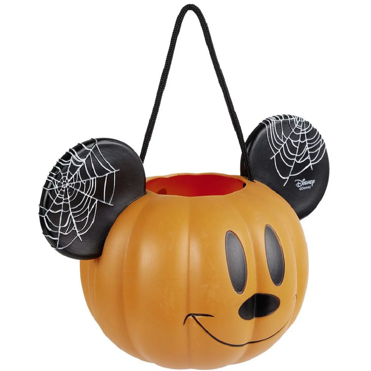 Seau à bonbons Halloween Disney Mickey orange et noir 26x18xH16cm-Gifi Clearance