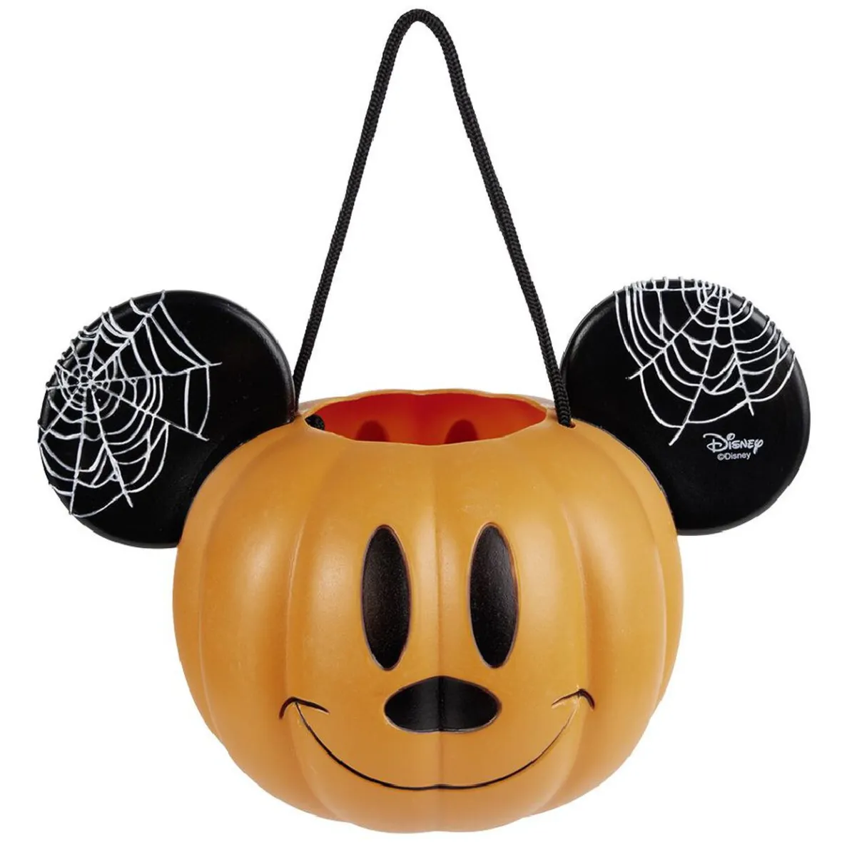 Seau à bonbons Halloween Disney Mickey orange et noir 26x18xH16cm-Gifi Clearance