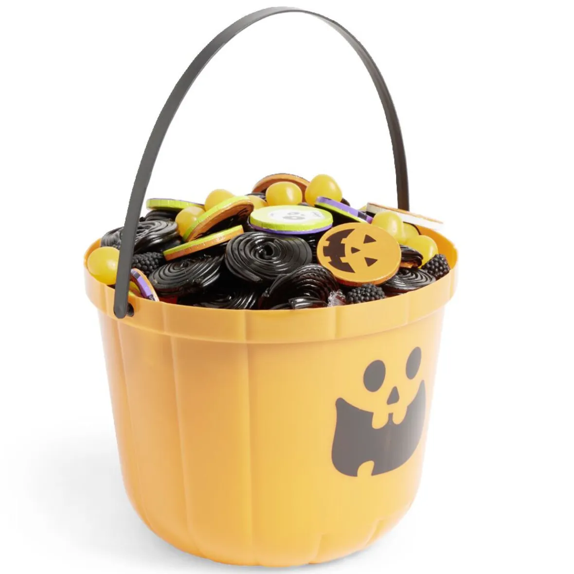 Seau à bonbons Halloween imprimé citrouille blanc et noir-Gifi Sale