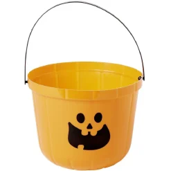 Seau à bonbons Halloween imprimé citrouille blanc et noir-Gifi Sale