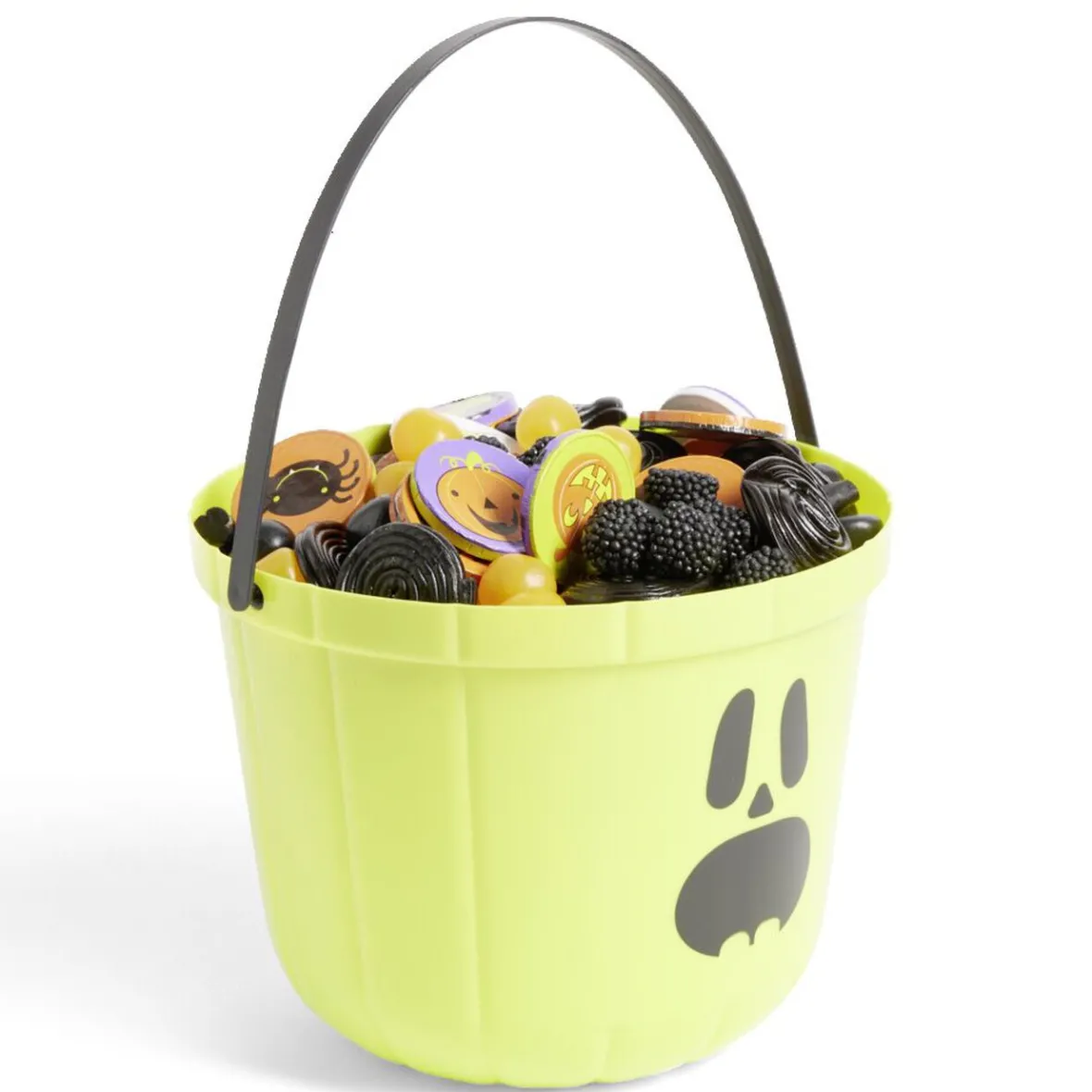 Seau à bonbons Halloween imprimé citrouille blanc et noir-Gifi Sale