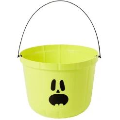 Seau à bonbons Halloween imprimé citrouille blanc et noir-Gifi Sale