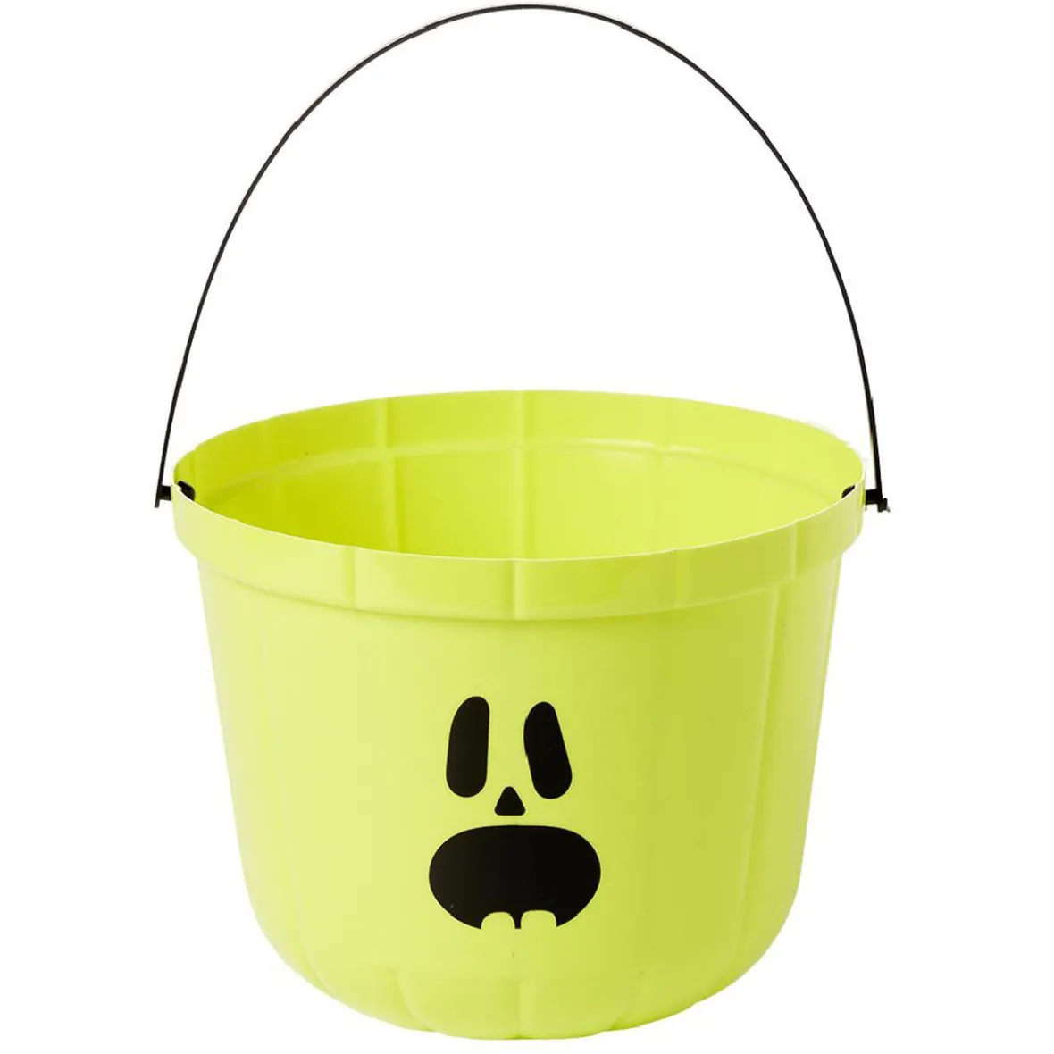 Seau à bonbons Halloween imprimé citrouille blanc et noir-Gifi Sale