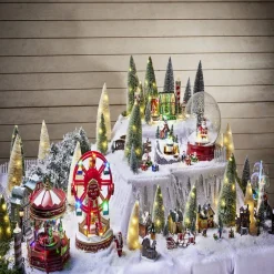 Serre lumineuse sapins de Noël 16x10x11,5cm-Gifi New