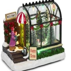 Serre lumineuse sapins de Noël 16x10x11,5cm-Gifi New