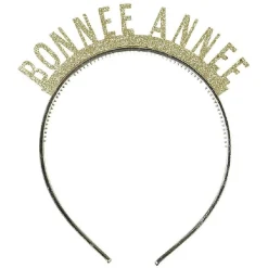 Serre tête Bonne Année pailleté doré-Gifi Outlet