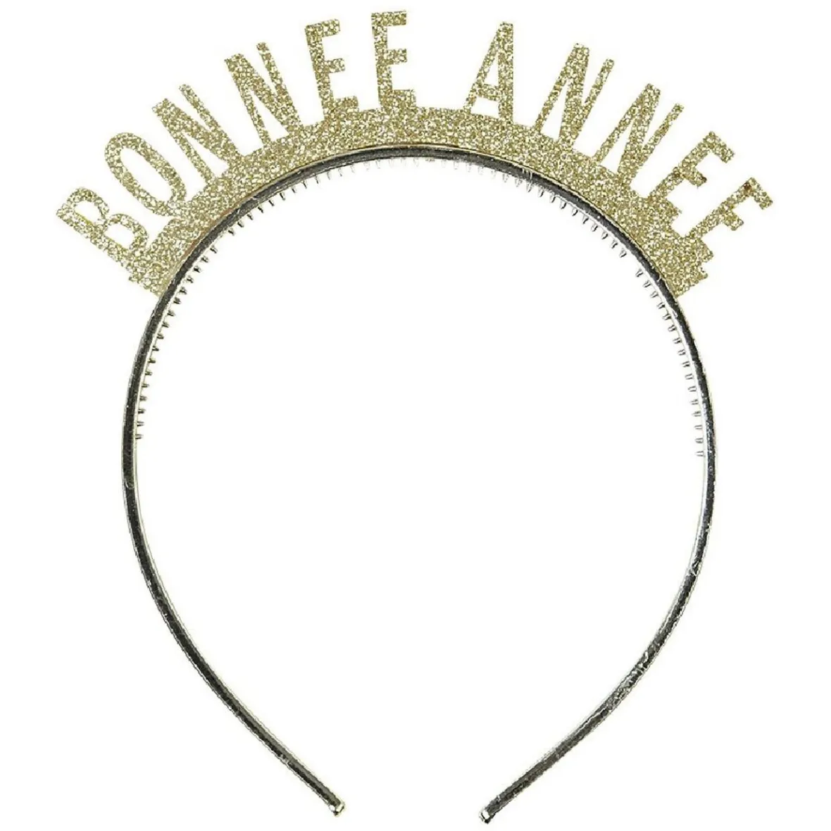 Serre tête Bonne Année pailleté doré-Gifi Outlet