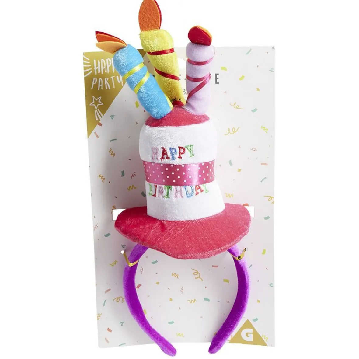 Serre-tête anniversaire chapeau Happy Birthday multicolore-Gifi New