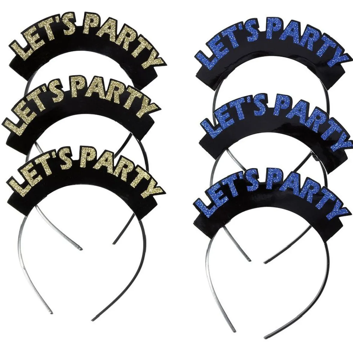 Serre-tête avec inscription LET'S PARTY gris argenté-Gifi Hot