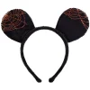 Serre-tête Disney Mickey oreilles motif toile d'araignée noir et orange-Gifi Online