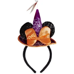 Serre-tête Disney Minnie avec chapeau motif toile d'araignée orange et noir-Gifi Sale