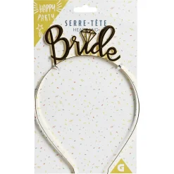 Serre-tête mariage femme "Bride" doré-Gifi Best