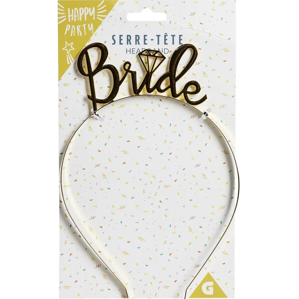 Serre-tête mariage femme "Bride" doré-Gifi Best