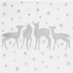 Serviette argent&blanc papier x20-Gifi Clearance