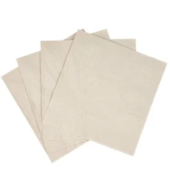 Serviette carré unie blanc lin 2 plis en papier x50-Gifi Hot