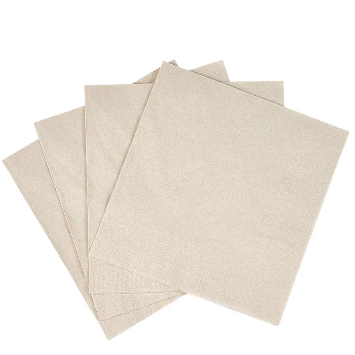 Serviette carré unie blanc lin 2 plis en papier x50-Gifi Hot