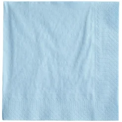 Serviette carré unie bleu clair 2 plis en papier x50-Gifi Outlet