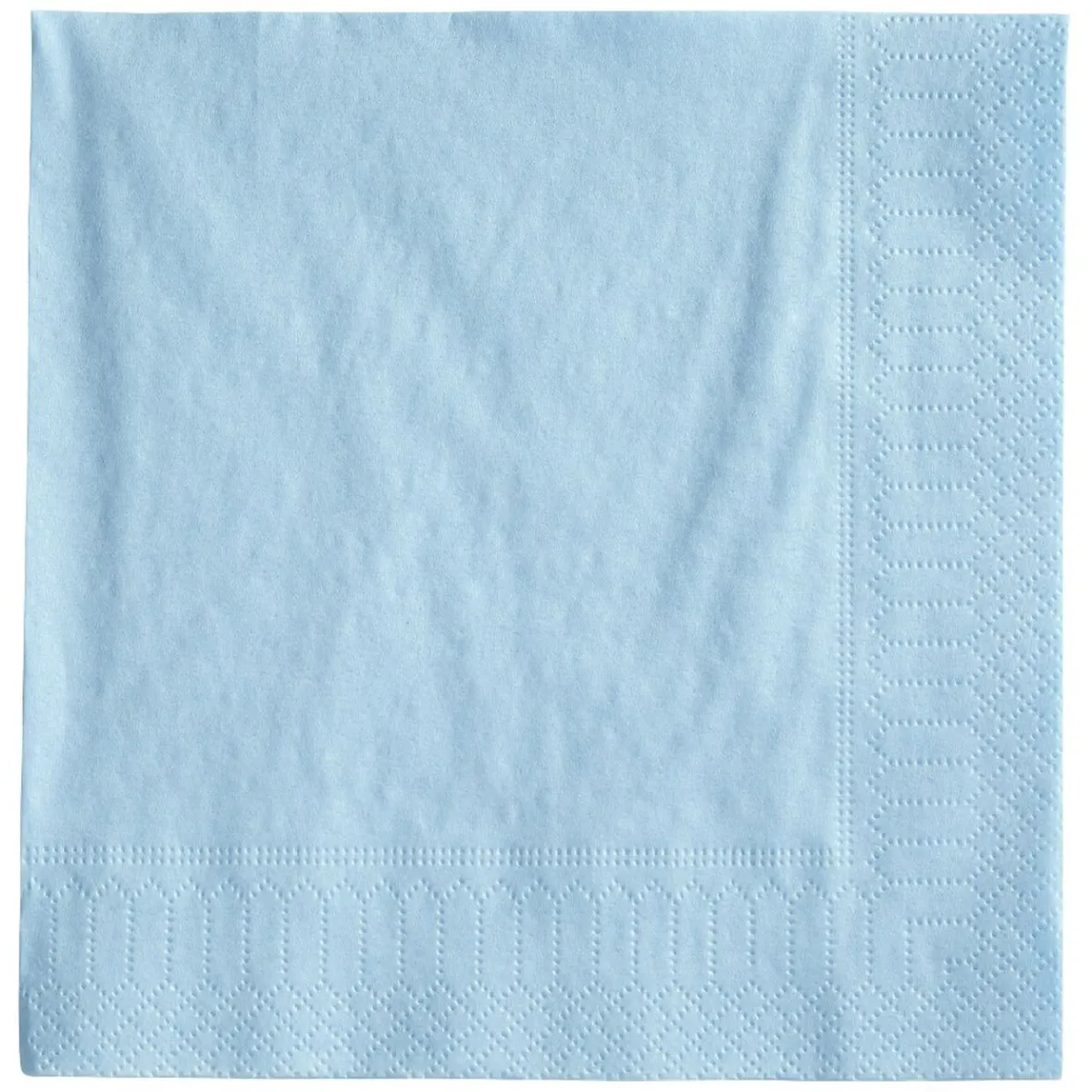 Serviette carré unie bleu clair 2 plis en papier x50-Gifi Outlet