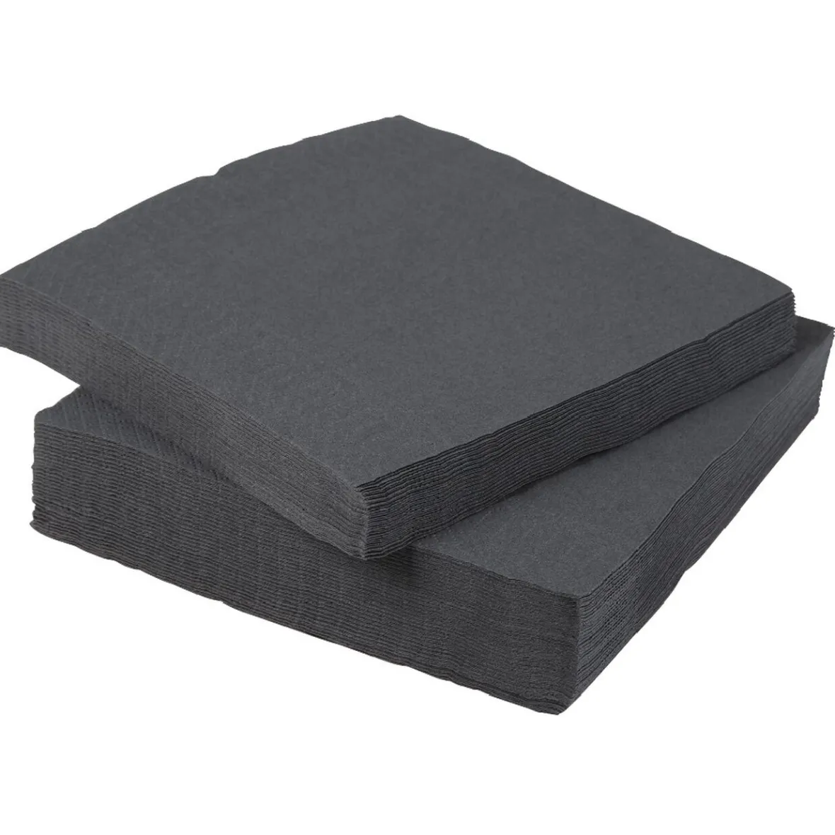 Serviette carré unie gris foncé 2 plis en papier x50-Gifi Outlet
