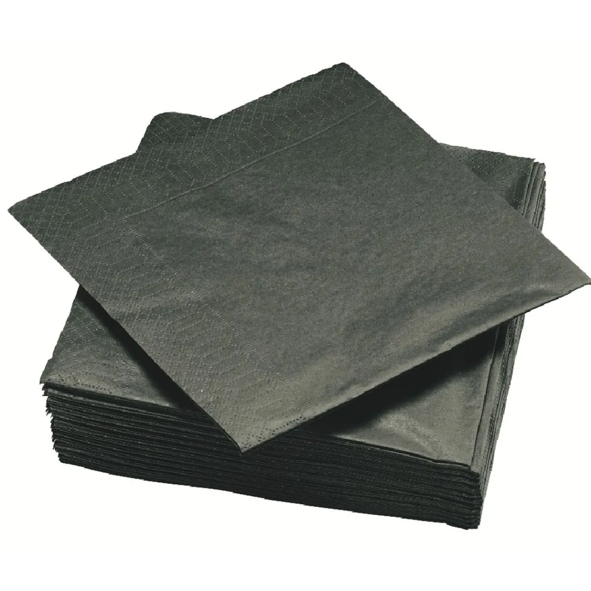 Serviette carré unie noire 2 plis en papier x50-Gifi Clearance