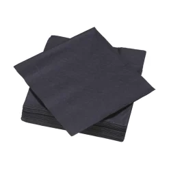 Serviette carré unie noire 2 plis en papier x50-Gifi Clearance