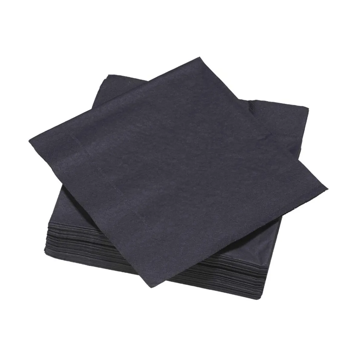 Serviette carré unie noire 2 plis en papier x50-Gifi Clearance