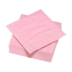 Serviette carré unie rose 2 plis en papier x50-Gifi Discount