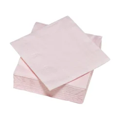 Serviette carré unie rose pâle 2 plis en papier x50-Gifi Outlet